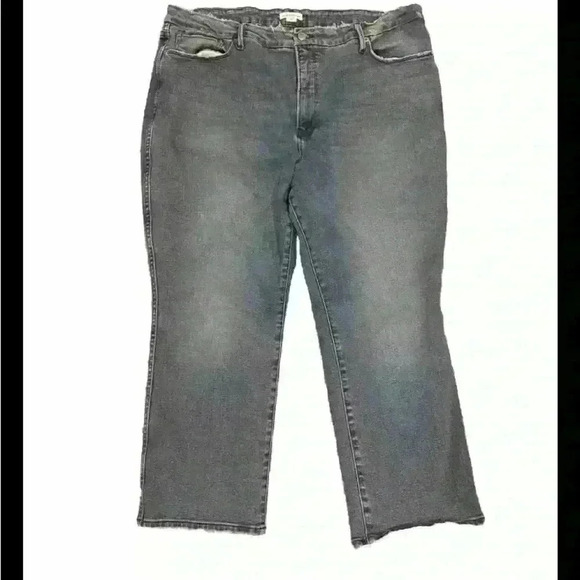 Good American Good Curve Straight Distressed LookBlue Jeans Plus Size 20 NWOT - Picture 2 of 6